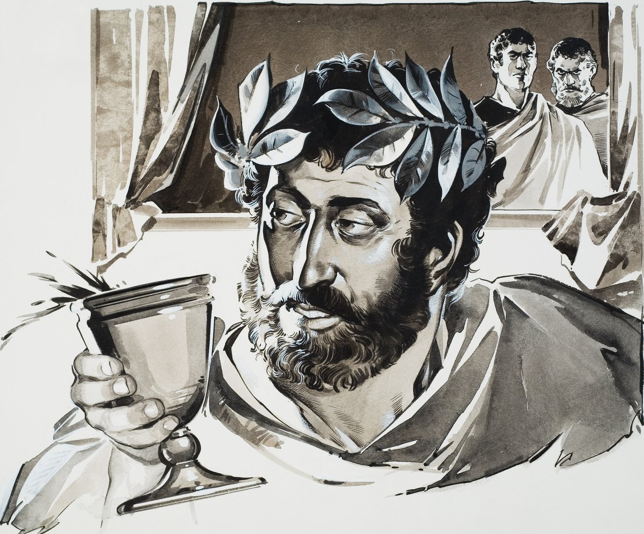Keizer Commodus (gouache op papier) door Angus McBride
