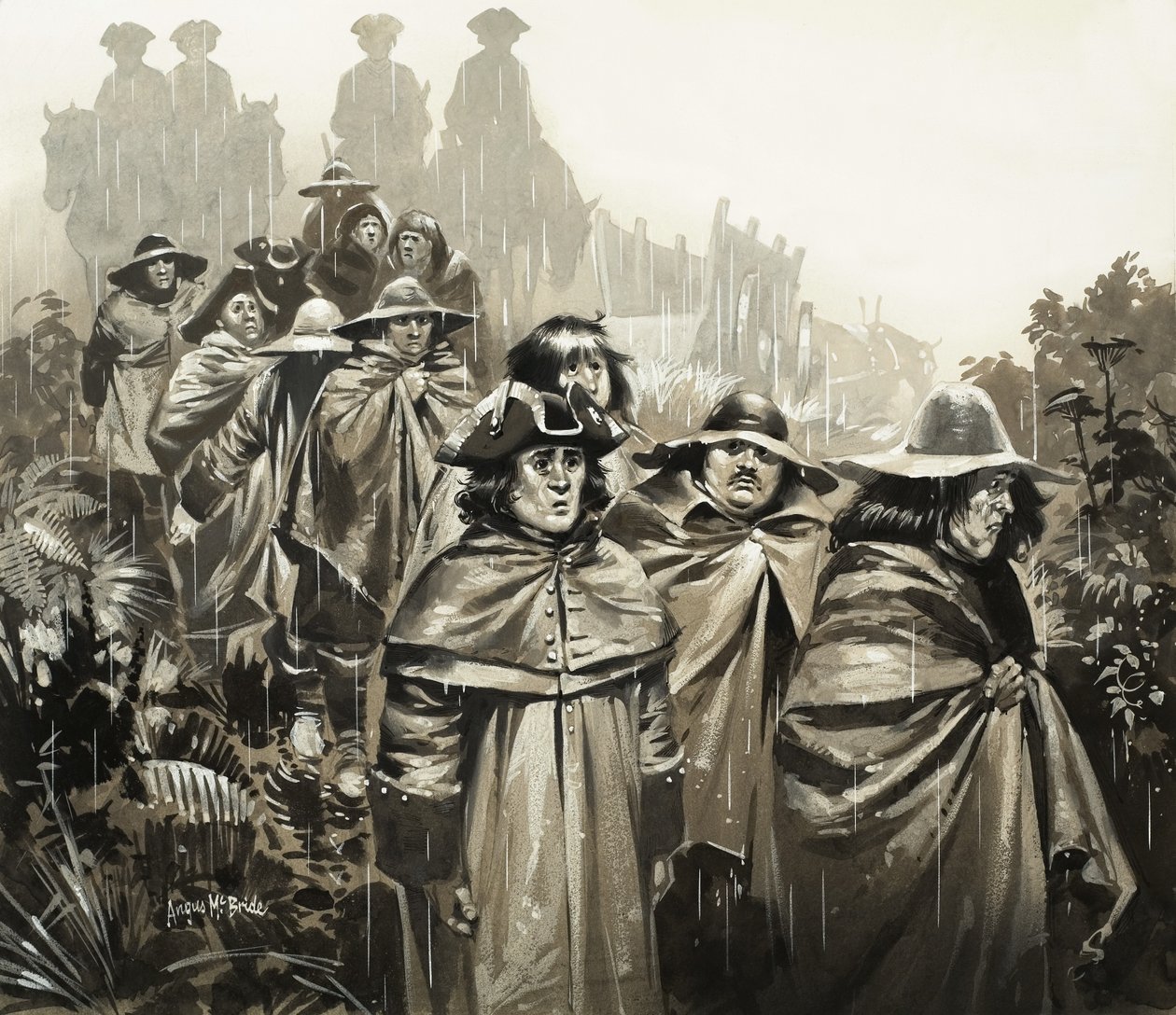 Mannen in de regen door Angus McBride