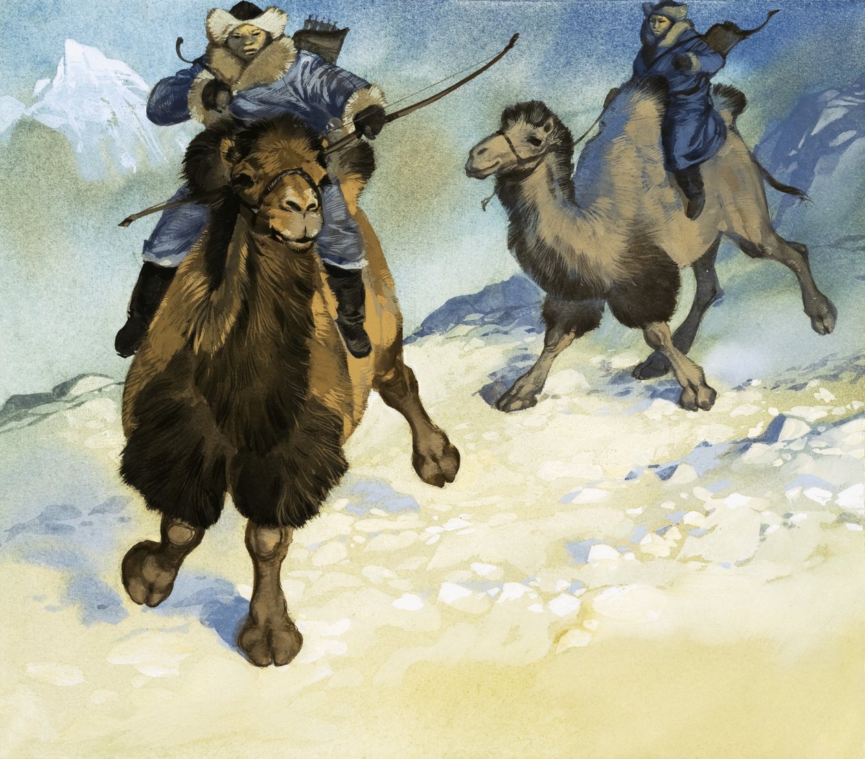 Mongoolse krijgers op kamelen door Angus McBride