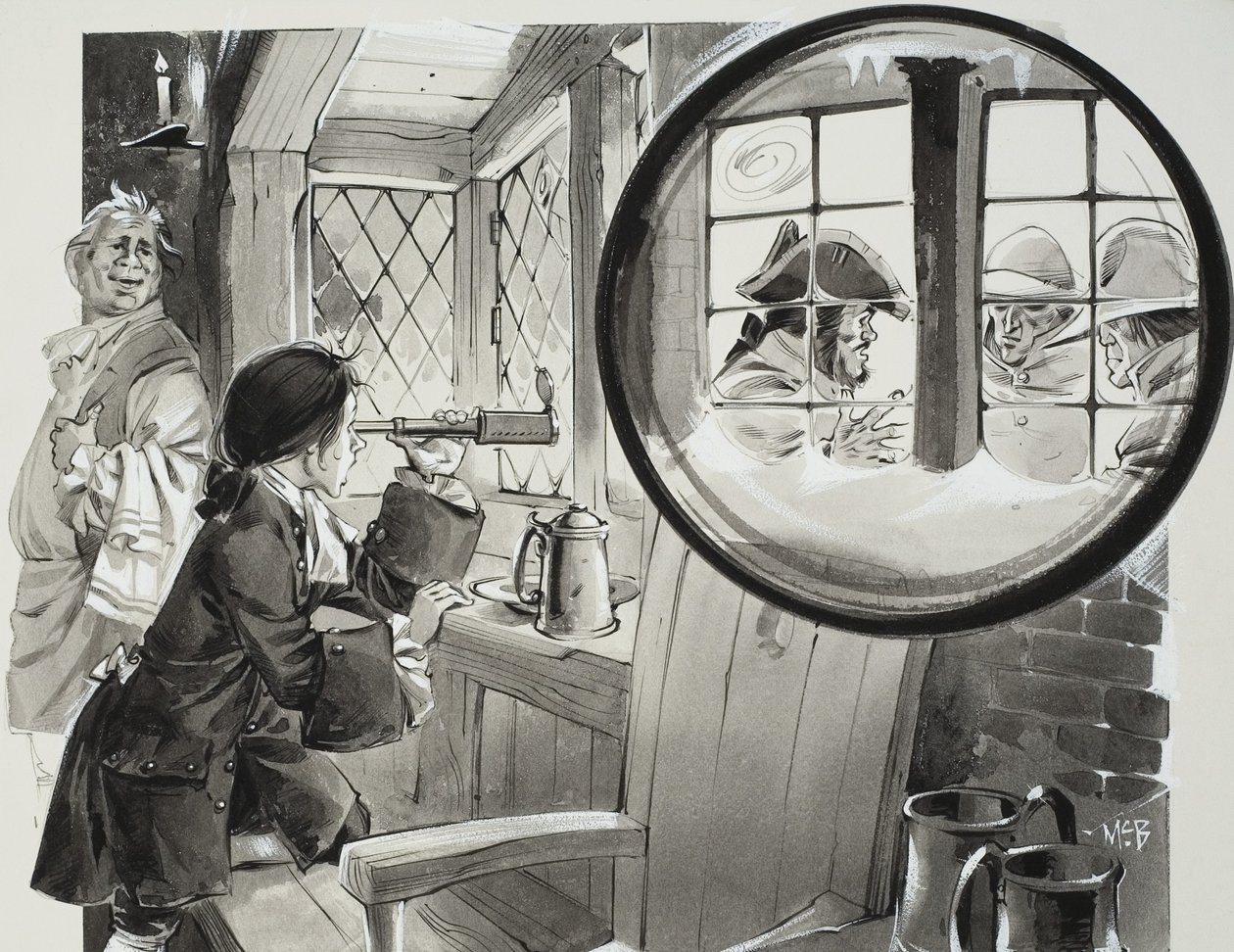 Door de telescoop door Angus McBride