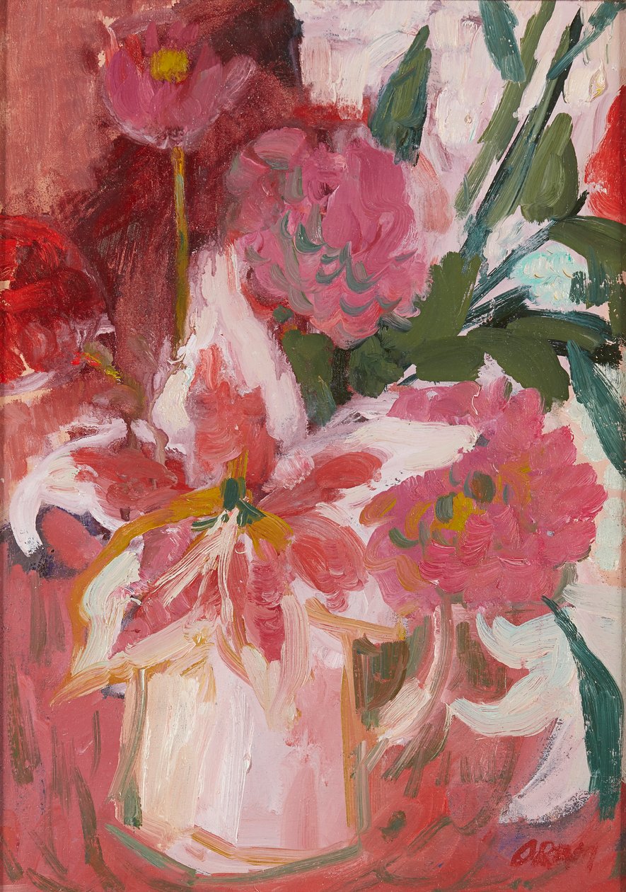 Roze stilleven door Ann Oram