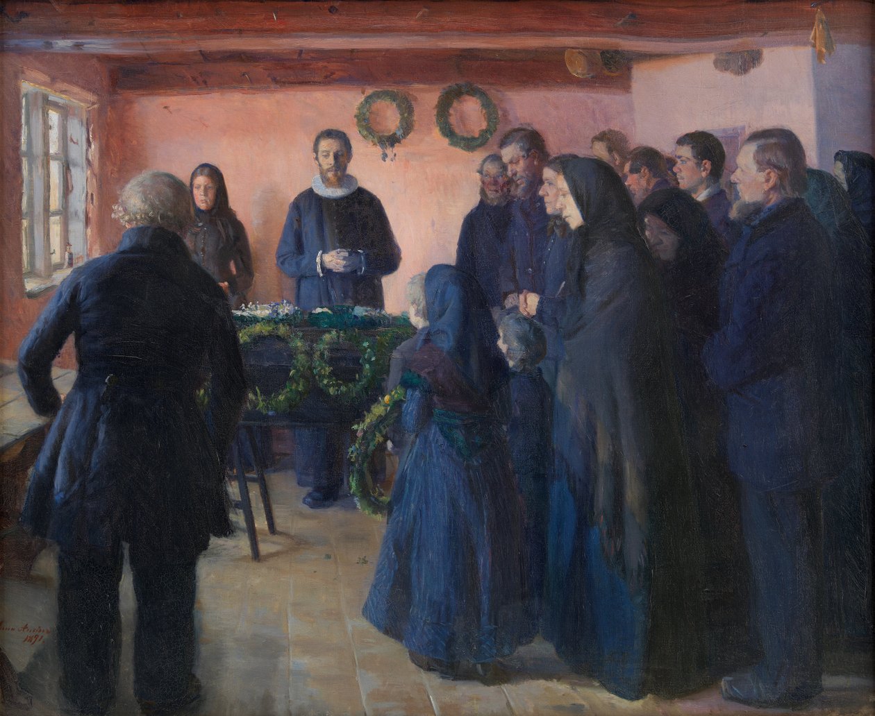 Een begrafenis door Anna Ancher