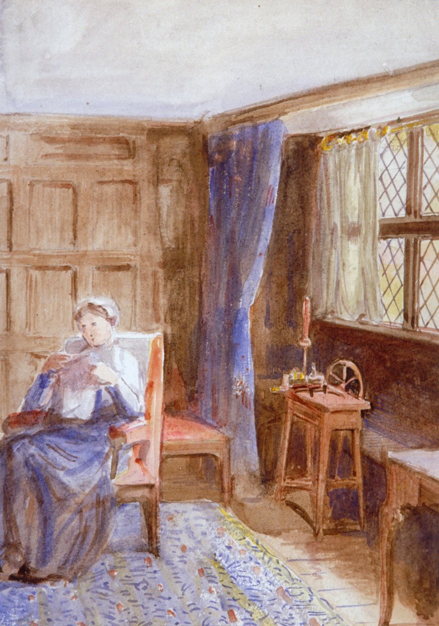 Vrouw die een brief leest, ca. 1864-1930 door Anna Lea Merritt