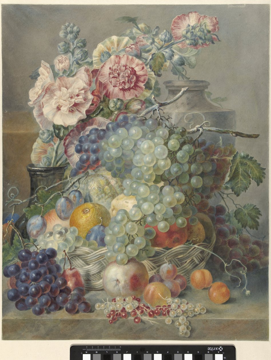 Stilleven met vruchten en bloemen door Annette Reijerman