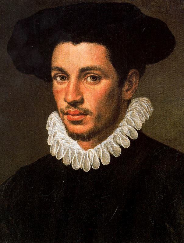 Portret van een jonge man door Annibale Carracci