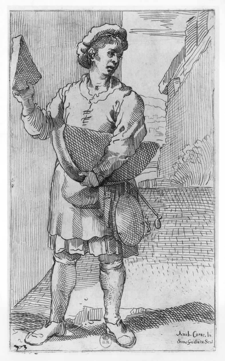 De Parmezaanse kaasverkoper door Annibale Carracci
