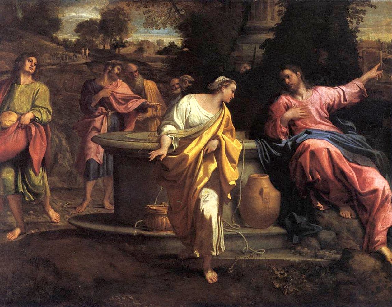 De Samaritaanse Vrouw bij de Bron door Annibale Carracci