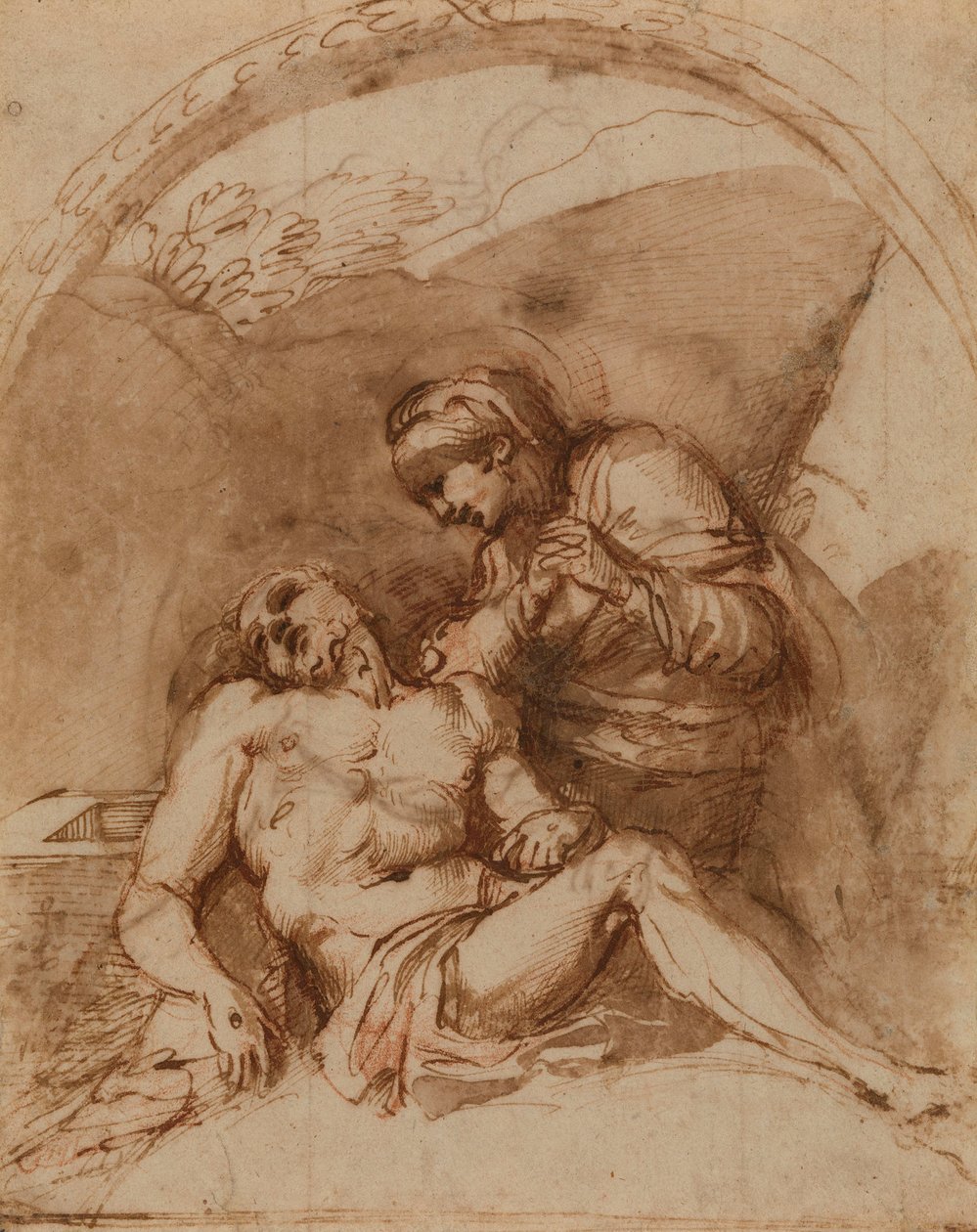 Carracci - r Pietà, RCIN 902169 door Annibale Carracci