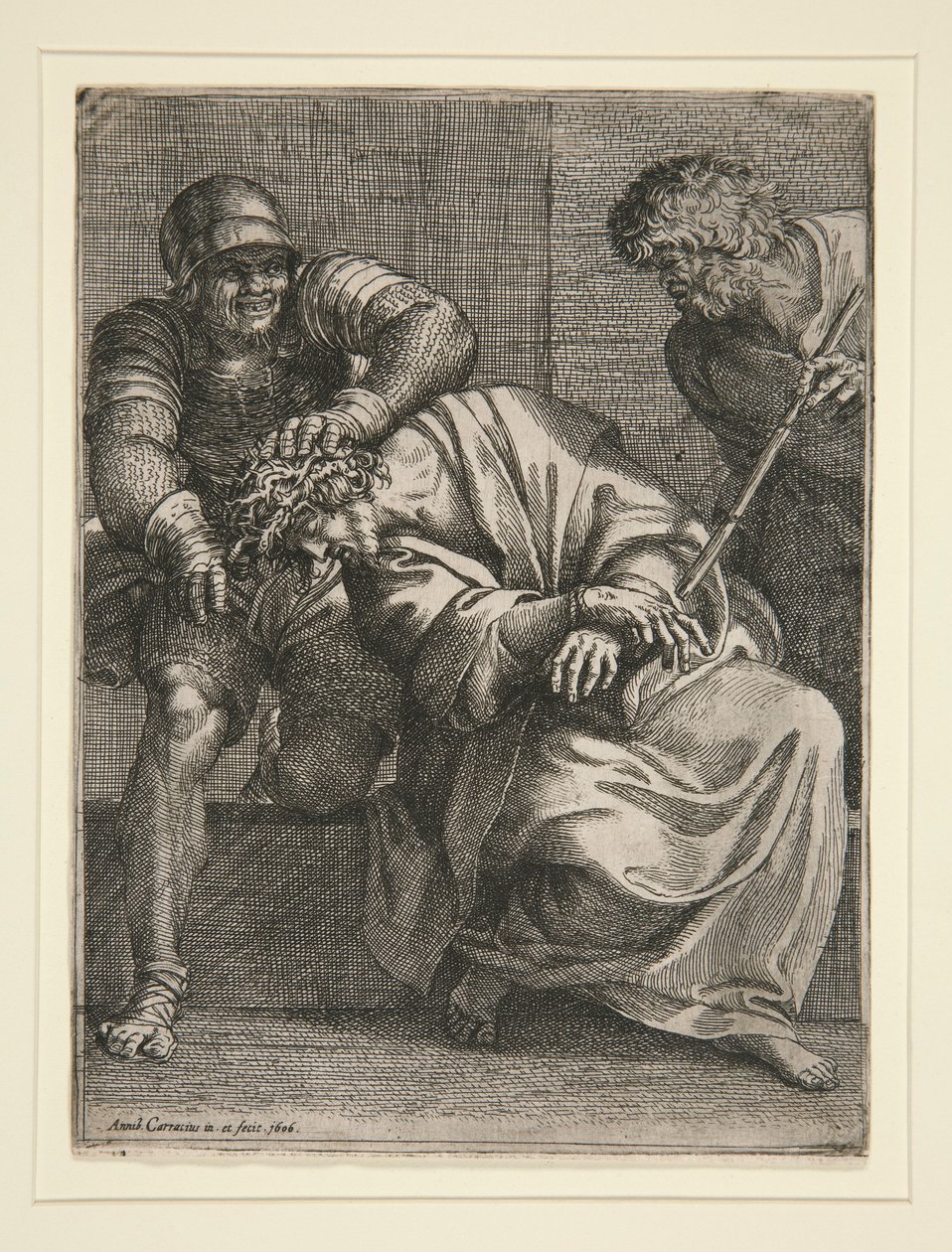 Christus Gekroond met Doornen door Annibale Carracci