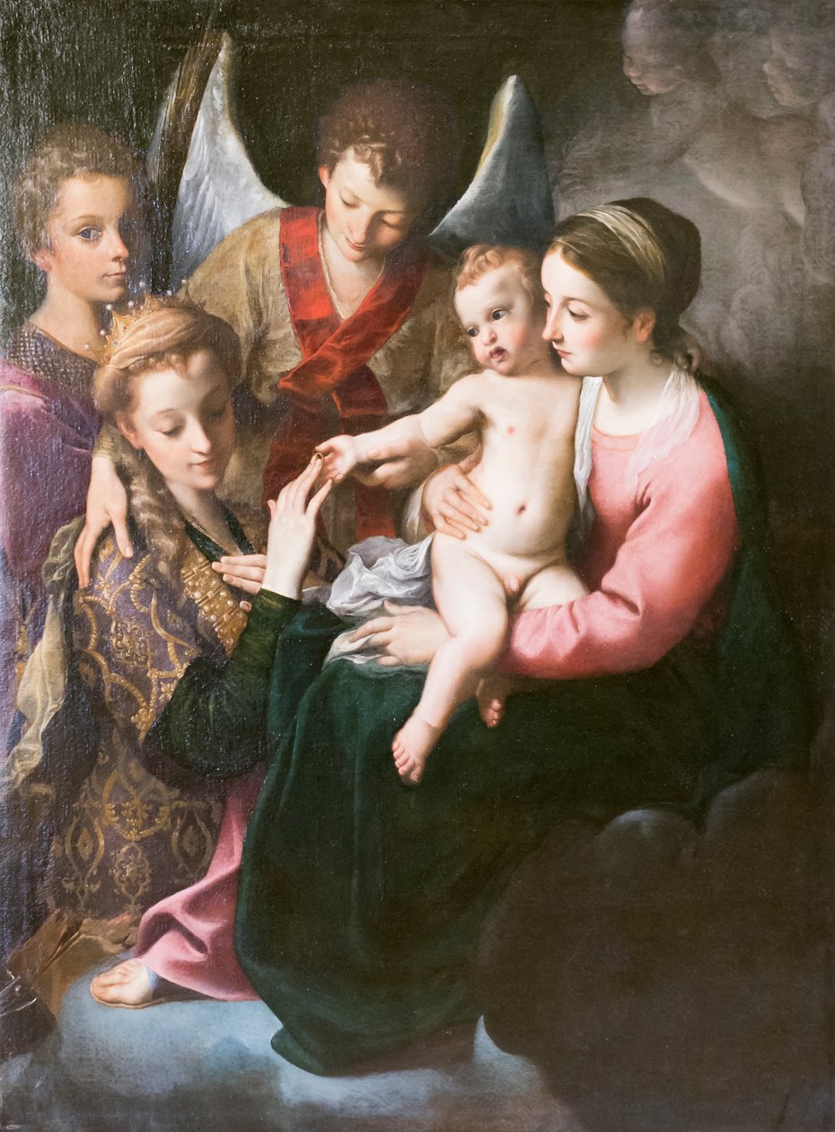 Mystiek huwelijk van Sint-Catharina door Annibale Carracci