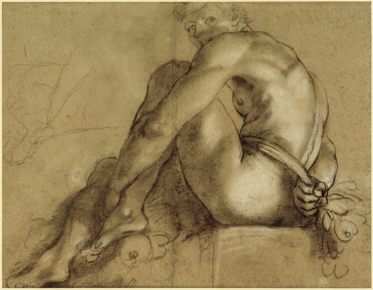 Zittende naakt door Annibale Carracci