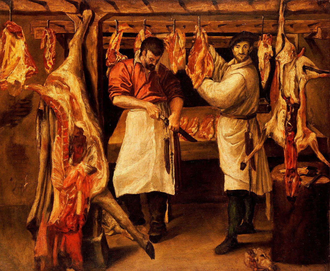 De Slagerij door Annibale Carracci