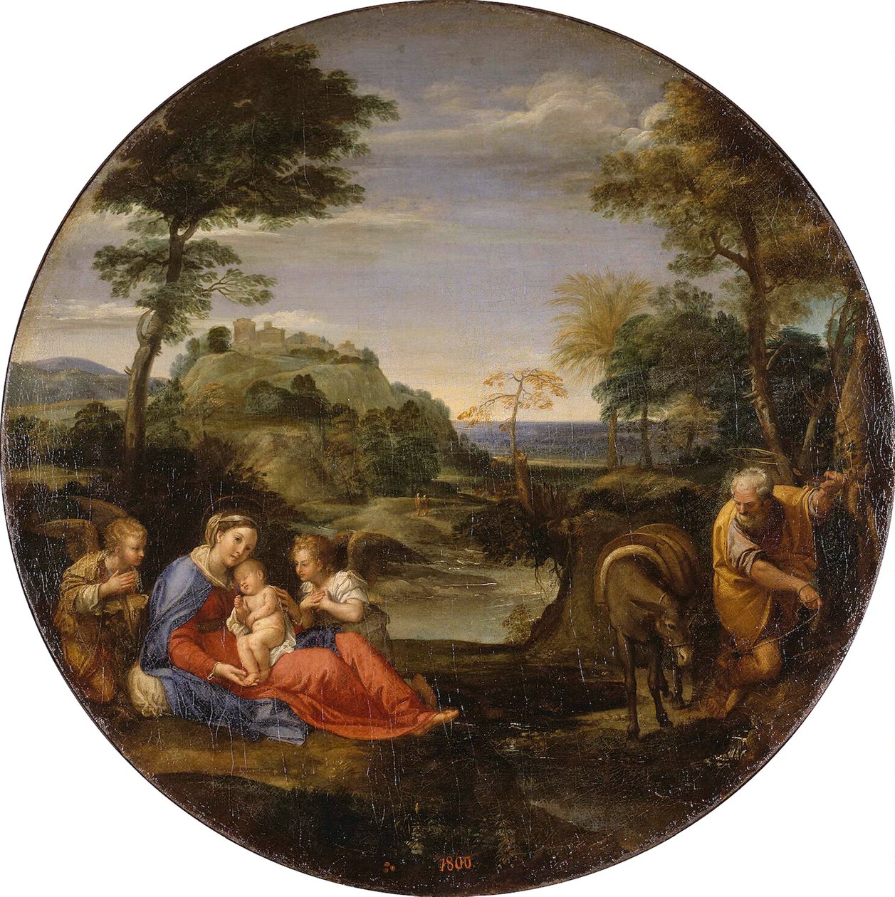De Heilige Familie, ca. 1604 door Annibale Carracci
