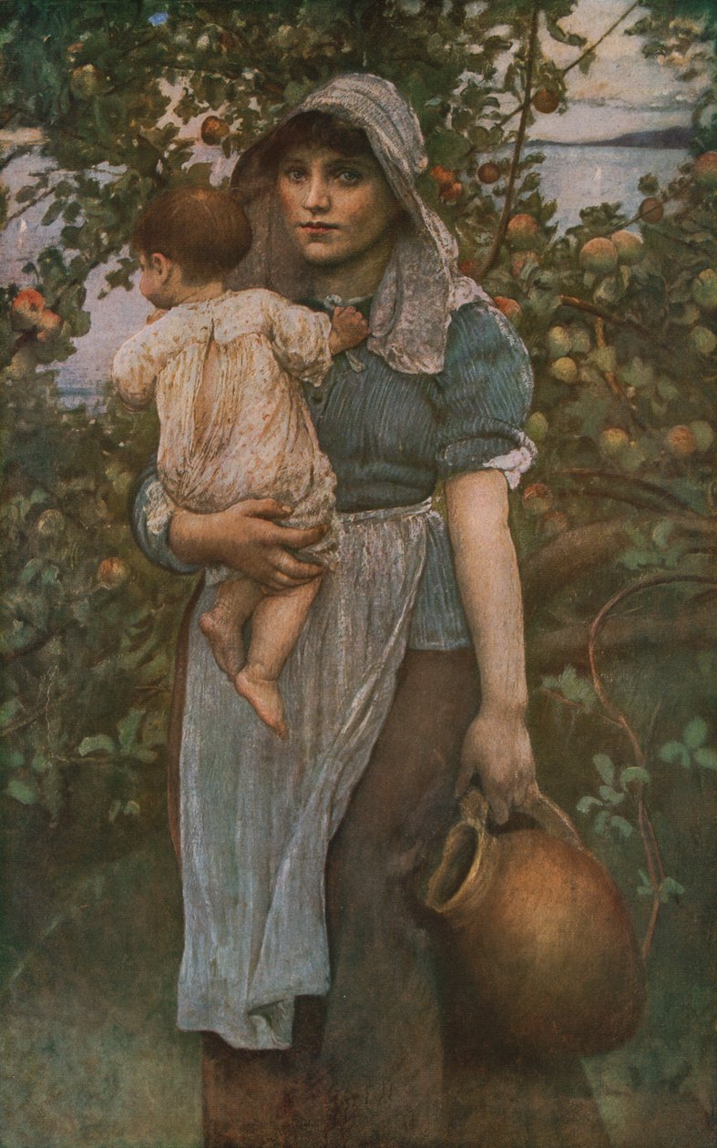 De jonge moeder, ca. 1887, ca. 1930 door Annie Louisa Swynnerton