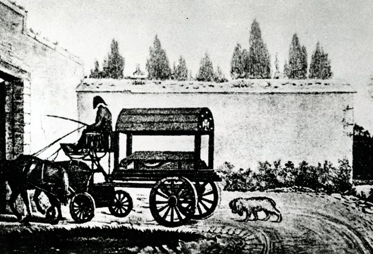 Mozarts kist gevolgd door een hond, c.1791 door Unbekannt Unbekannt