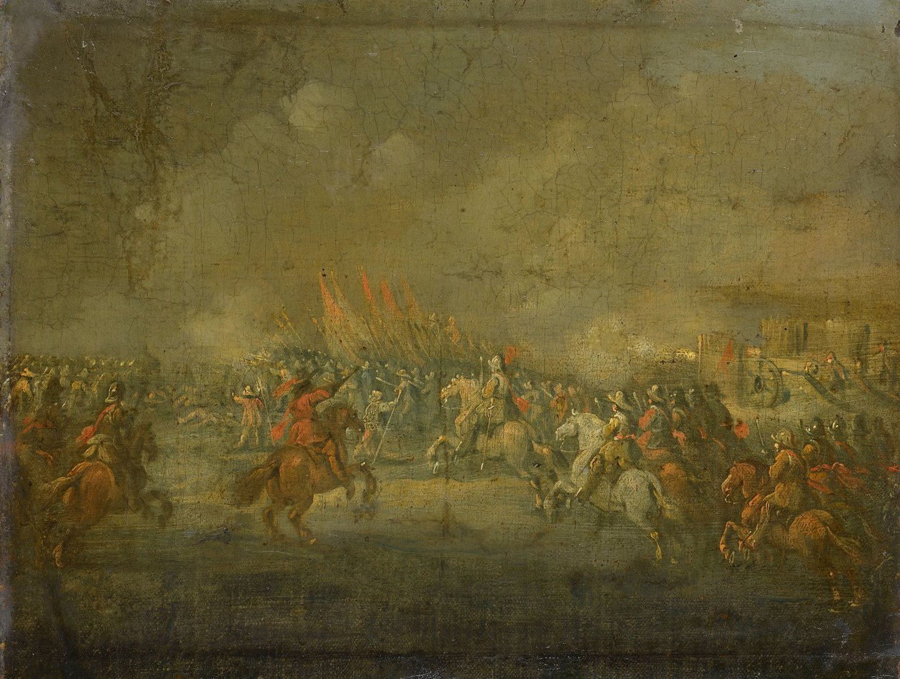 Een cavaleriegevecht door Anonymous