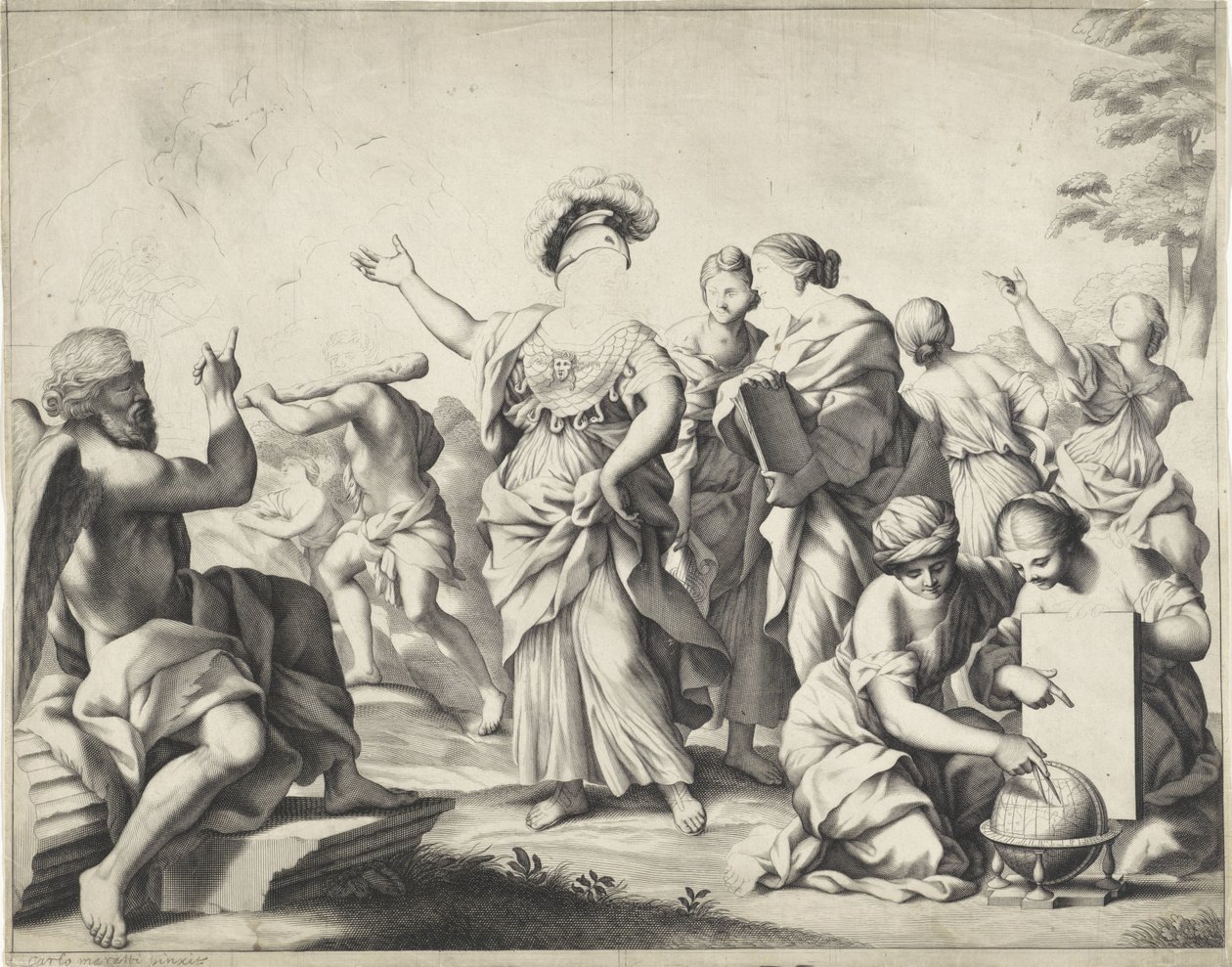 Allegorie met Minerva door Anonymous