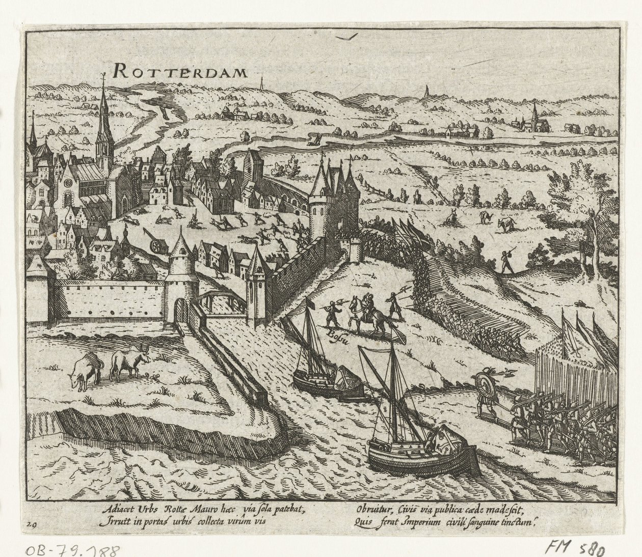 Bossu valt Rotterdam binnen, 1572 door Anonymous
