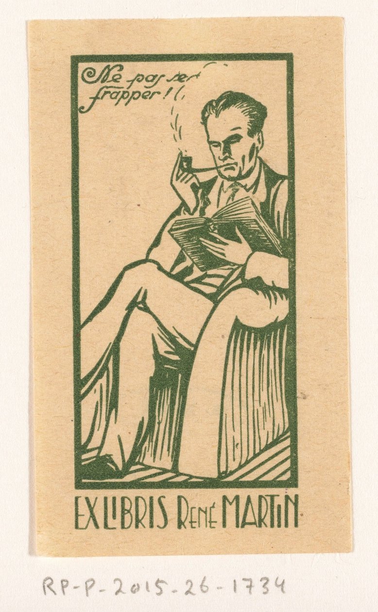 Ex libris van René Martin door Anonymous