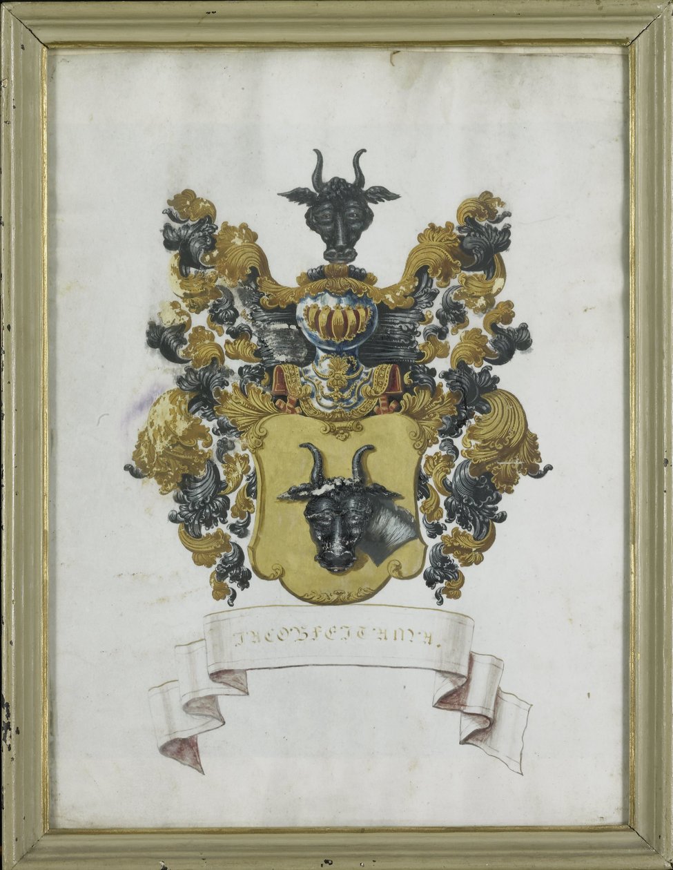 Het wapen van Jacob Feitama II (1698-1774) door Anonymous