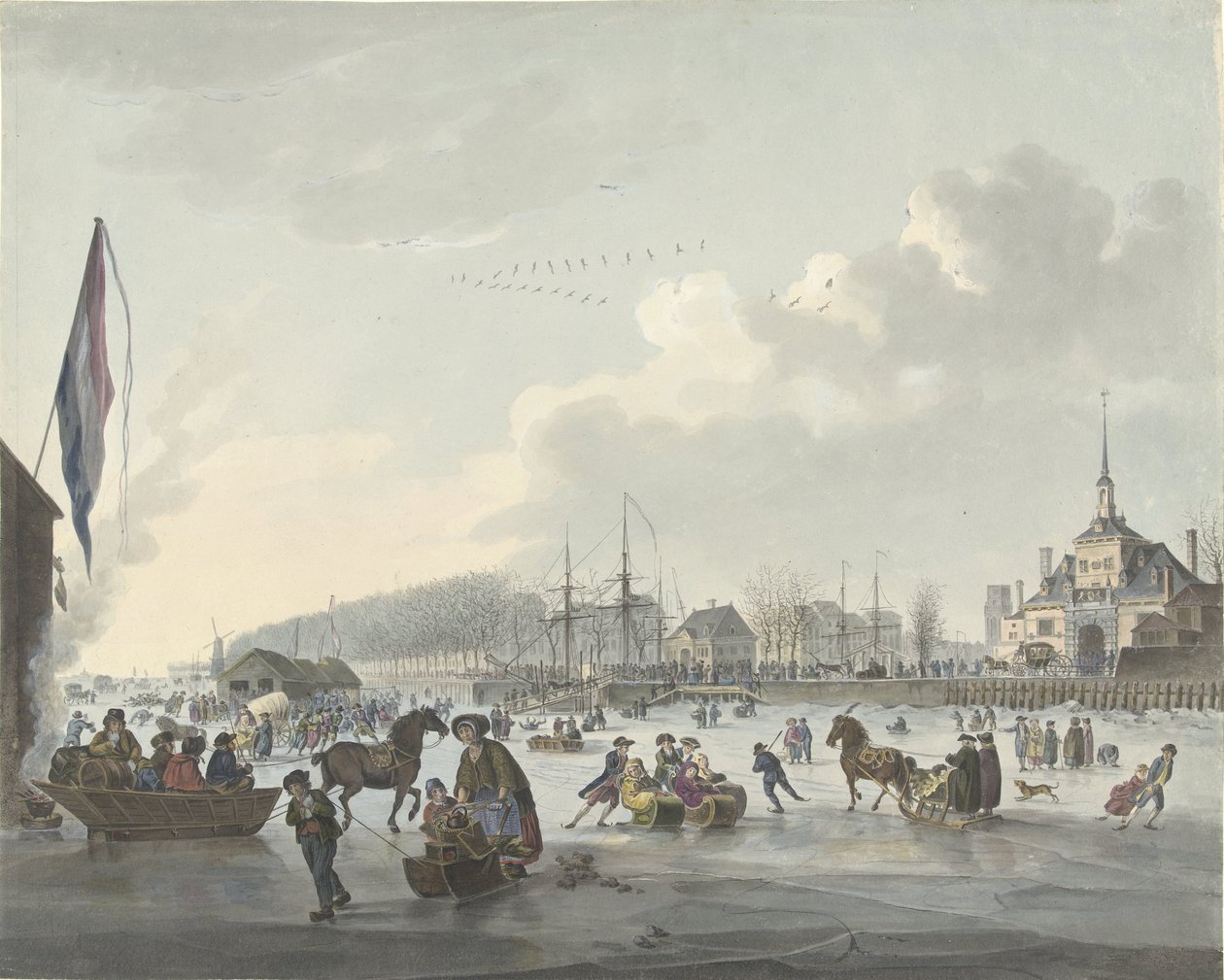 IJsvermaak voor Rotterdam, ca. 1784 door Anonymous