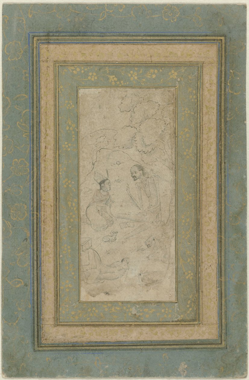 Laila en Majnun in de wildernis door Anonymous