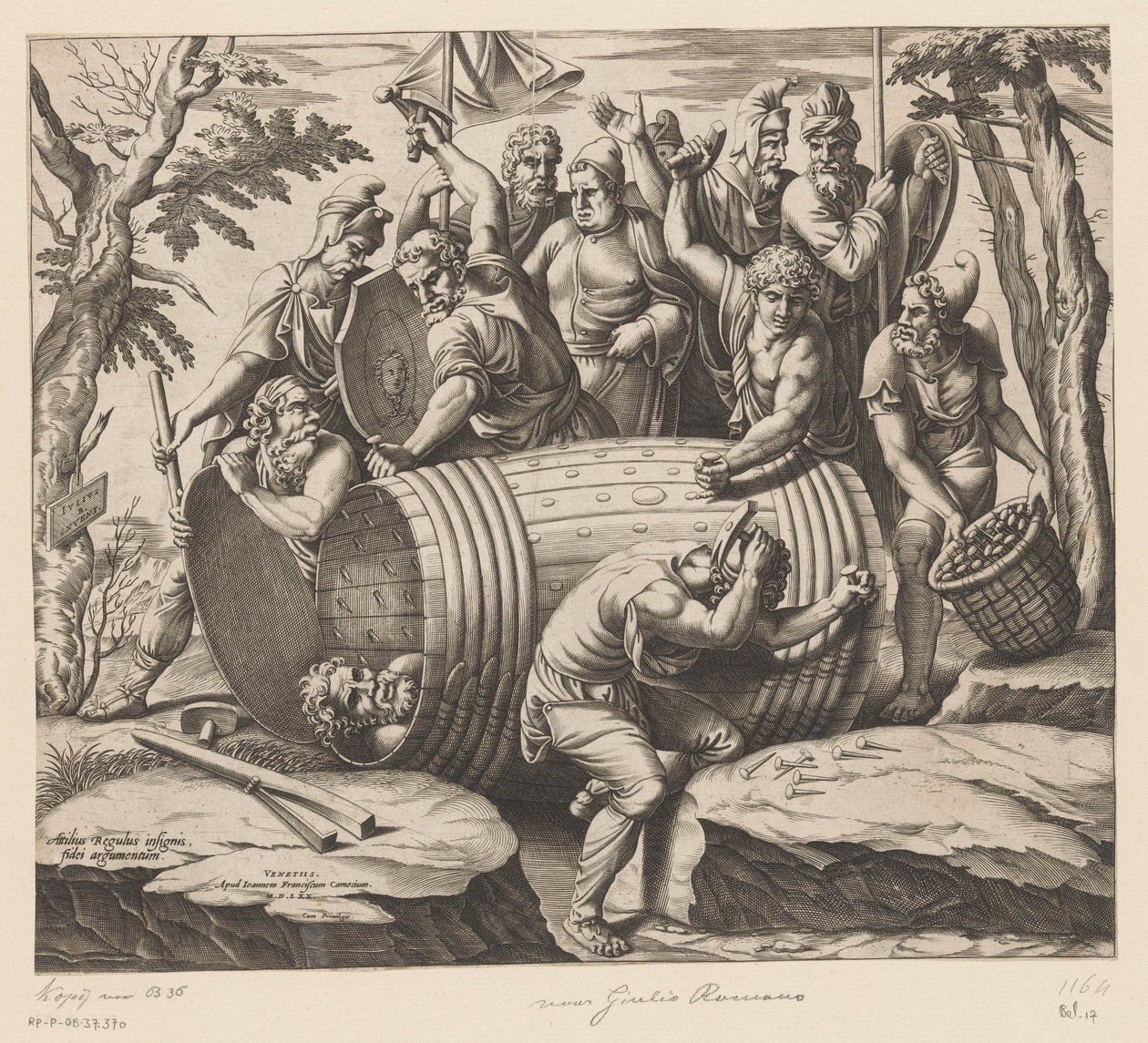 Marteldood van Marcus Atilius Regulus door Anonymous