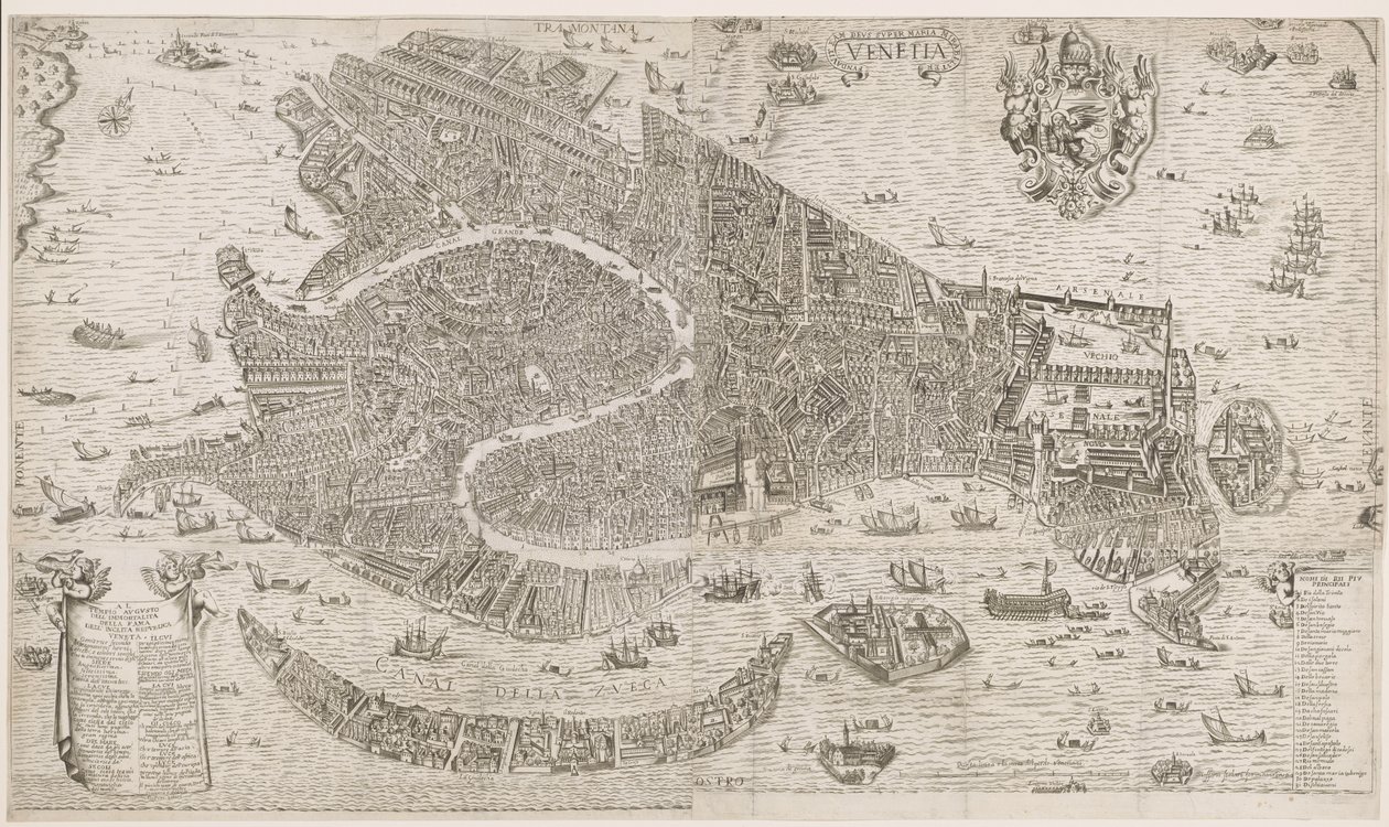 Plattegrond van Venetië door Anonymous