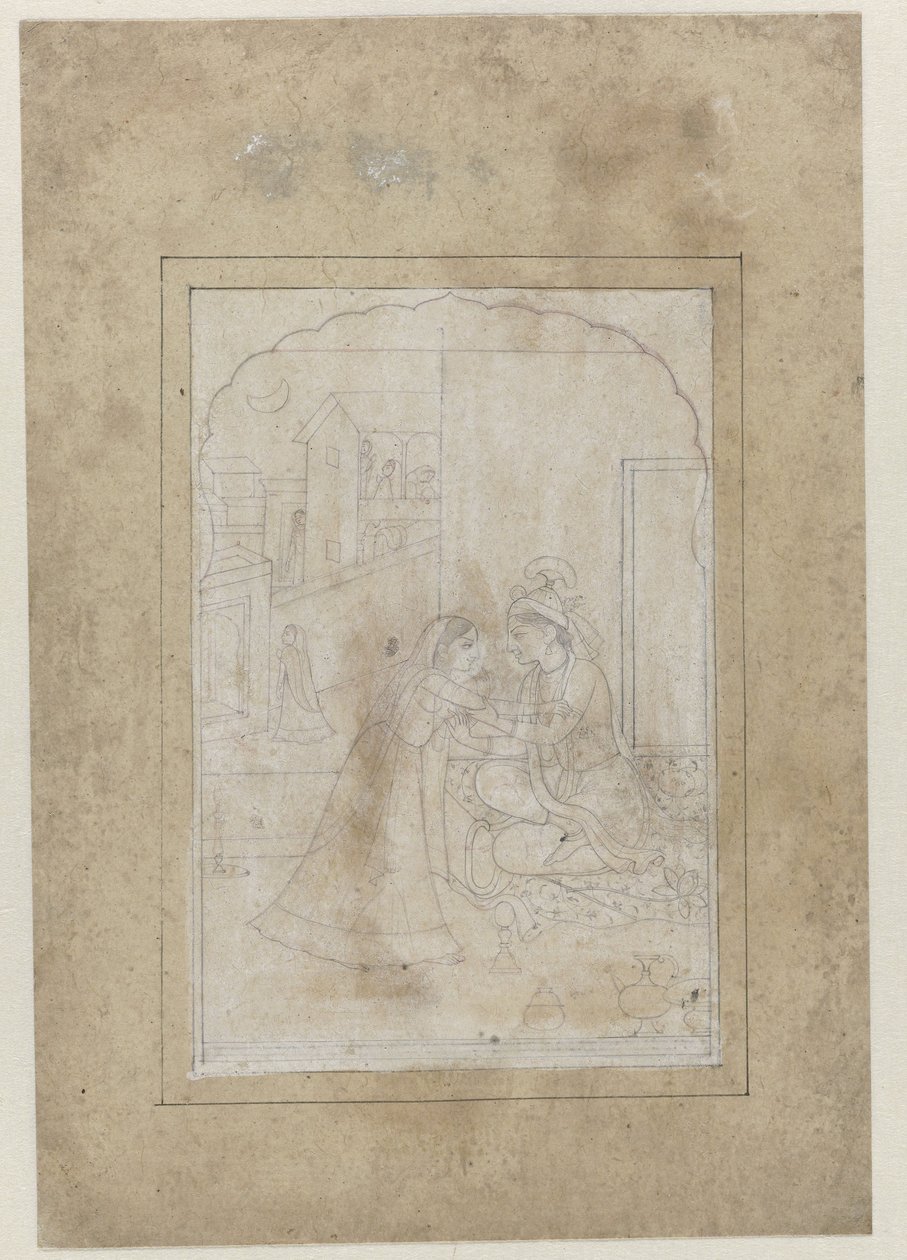 Radha en Krishna door Anonymous