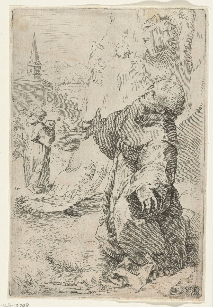 Stigmatisatie van de Heilige Franciscus door Anonymous