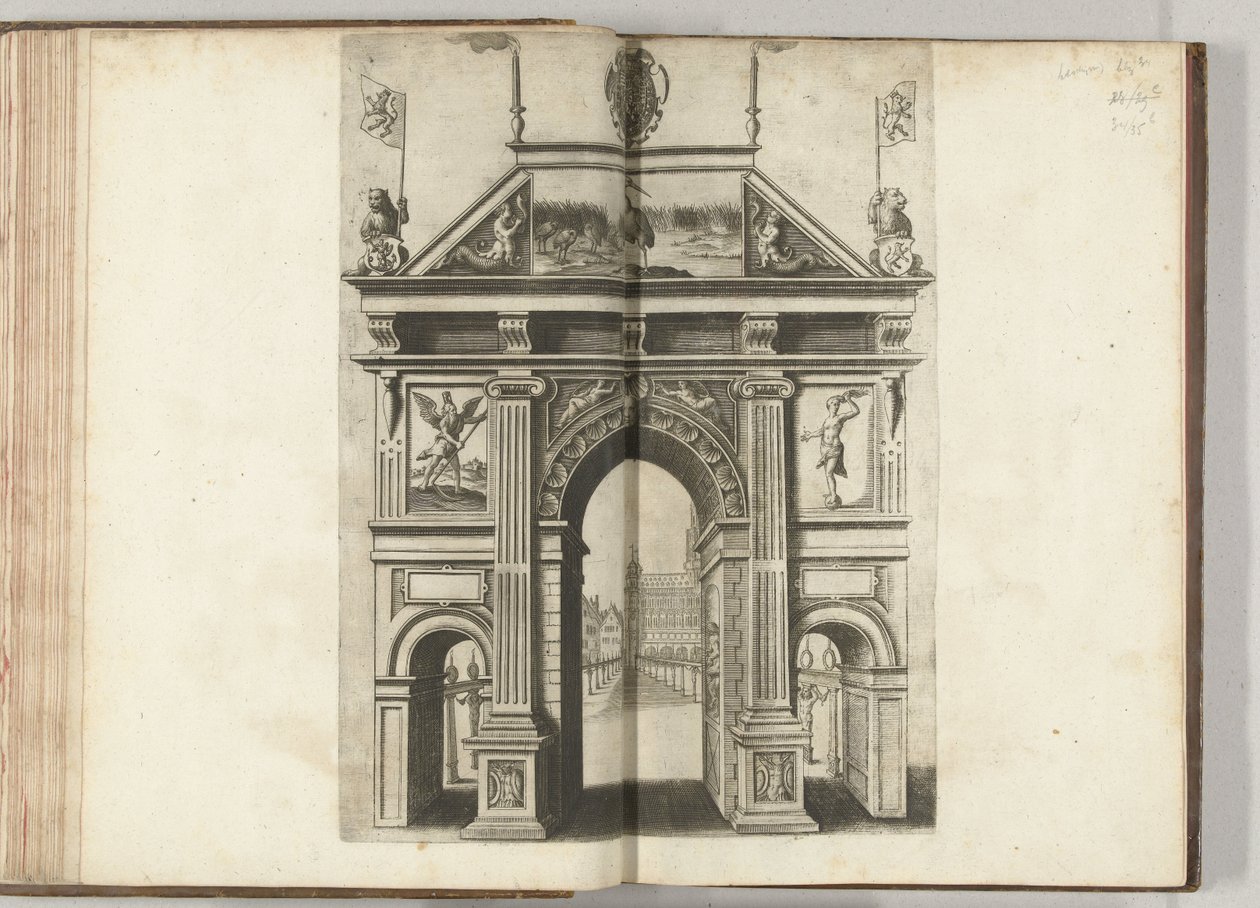 Triomfpoort met de kraanvogel, 1594 door Anonymous