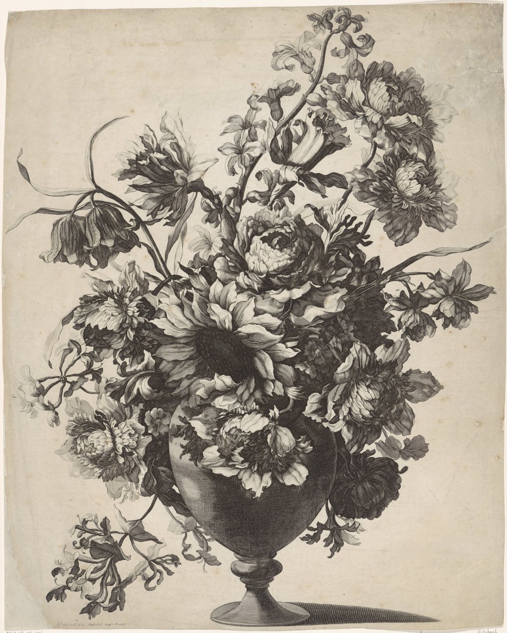Vaas met bloemen door Anonymous