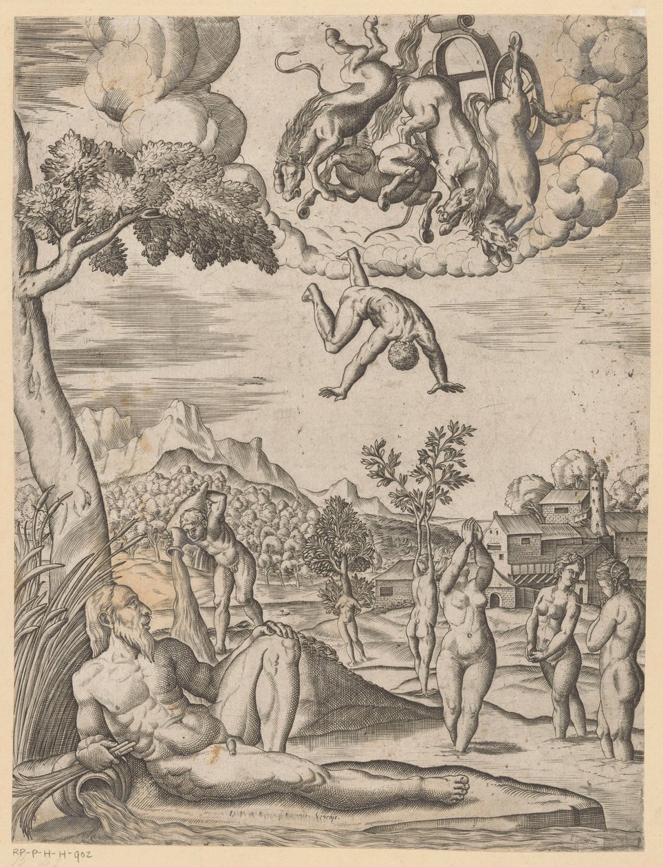 Val van Phaëthon door Anonymous