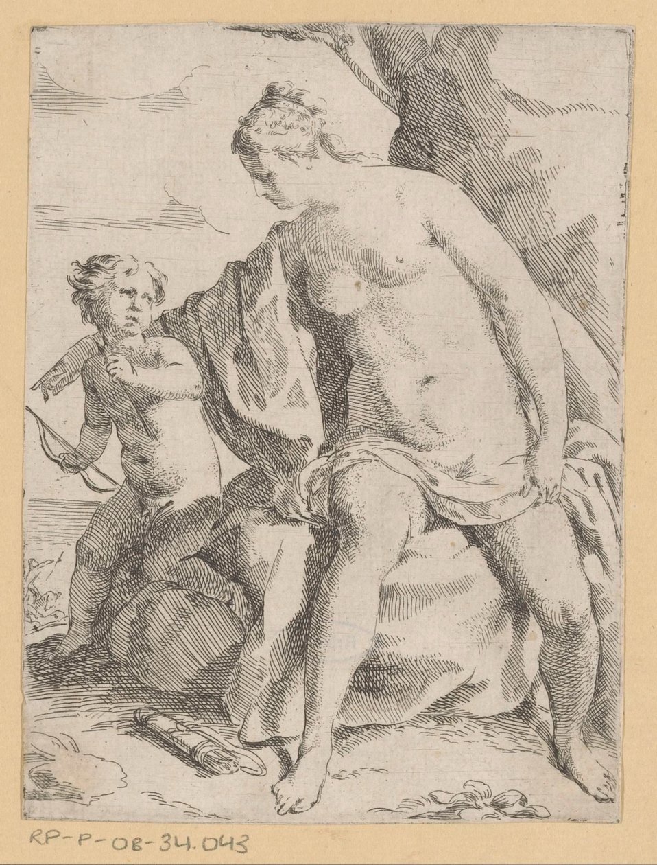 Venus en Cupido door Anonymous