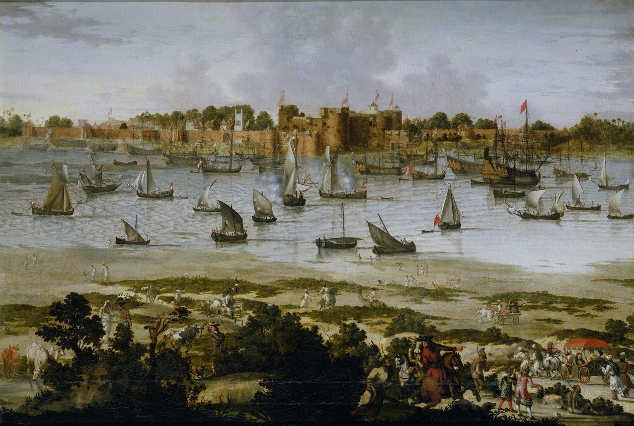 Uitzicht op de Haven van Sūrat (Gujarāt) door Anonymous