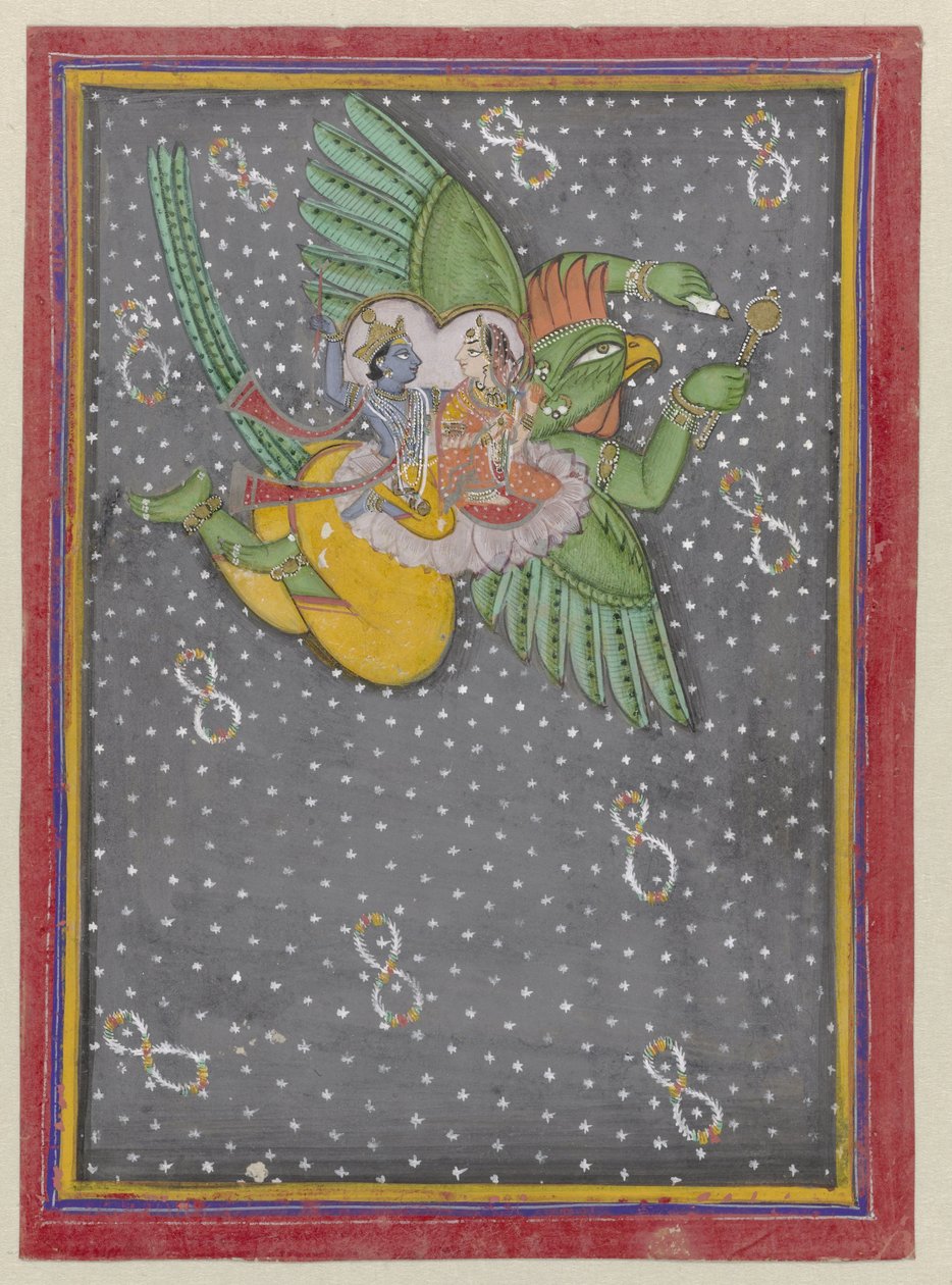 Vishnu en Lakshmi op de vogel Garuda door Anonymous