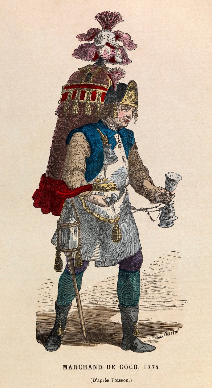 Kokosnootverkoper in 1774 - privécollectie door Anonymous Anonymous