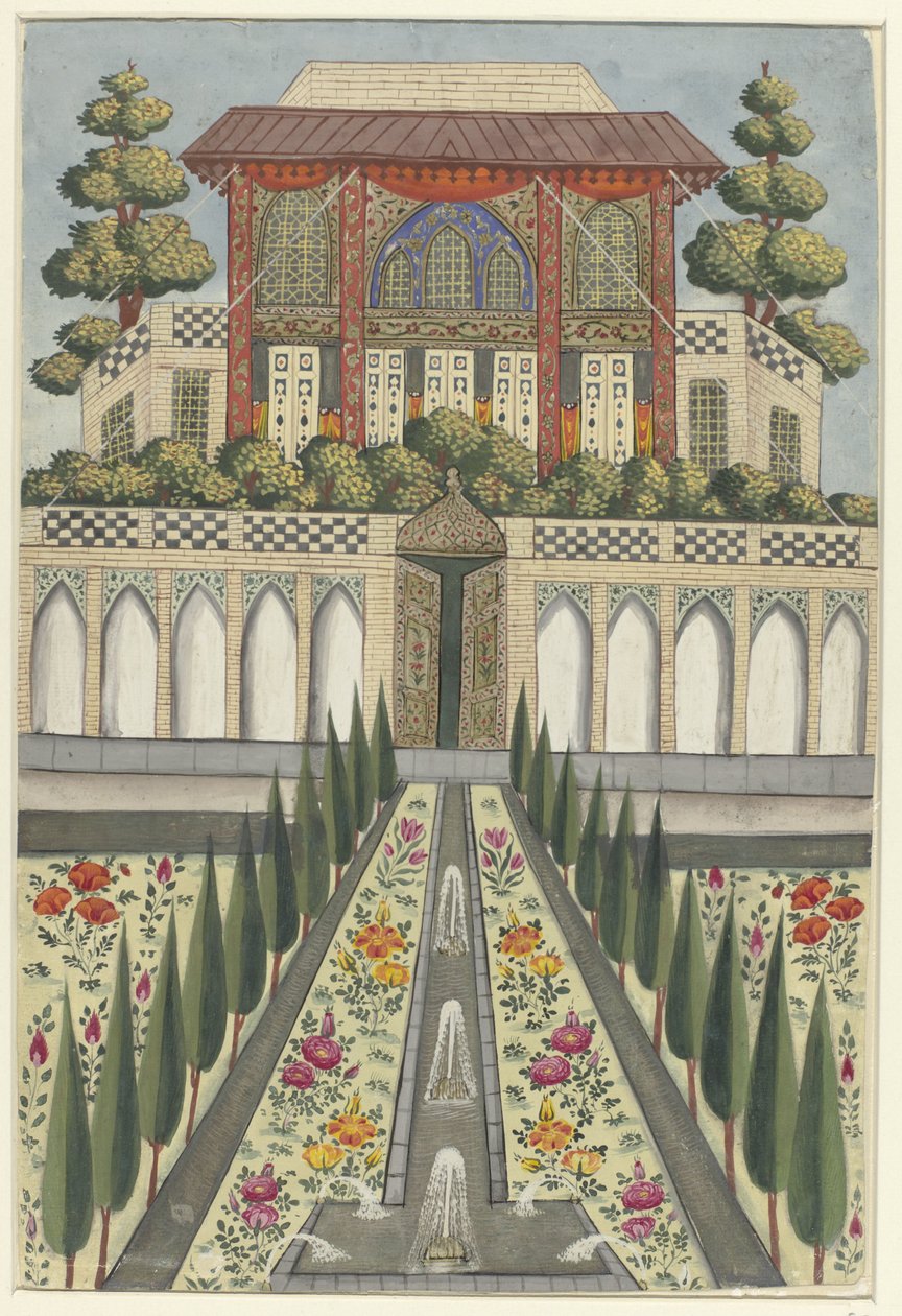 Paleistuin van Hazar Jarib in Aliabad door Anonymous Anonymous