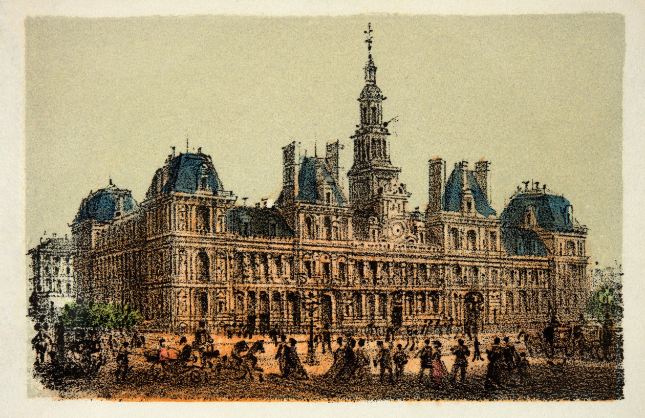 Parijs 1874: Stadhuis - privécollectie door Anonymous Anonymous