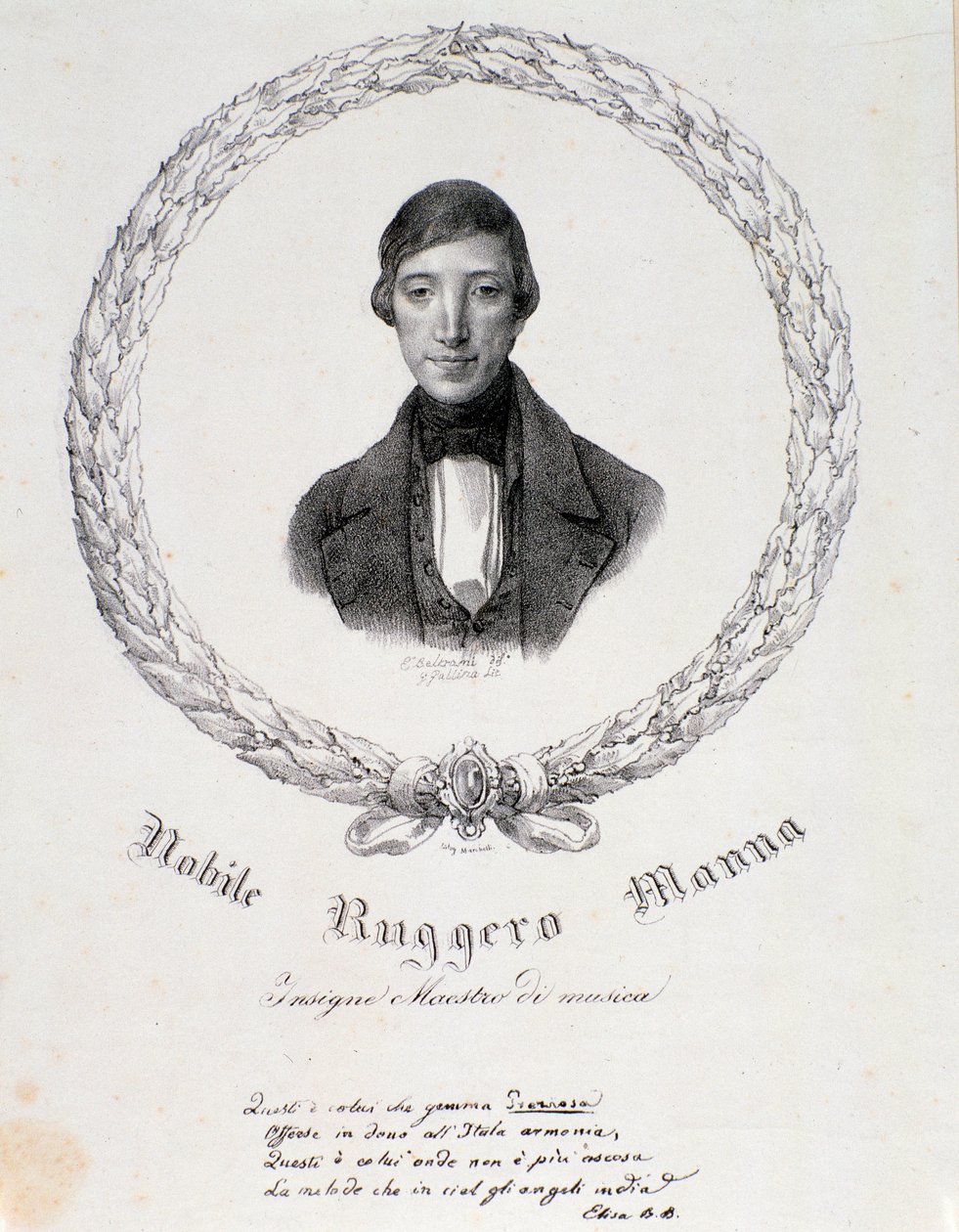 Portret van Ruggero Manna door Anonymous Anonymous