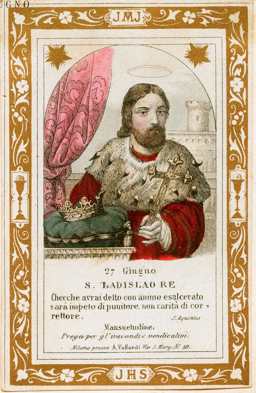 Sint Ladislaus I van Hongarije (gravure) door Anonymous Anonymous
