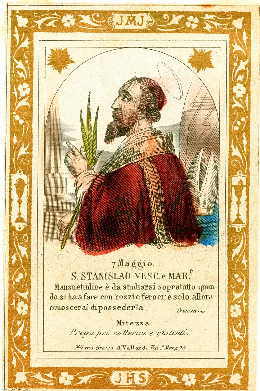 Sint Stanislaus de Martelaar (gravure) door Anonymous Anonymous
