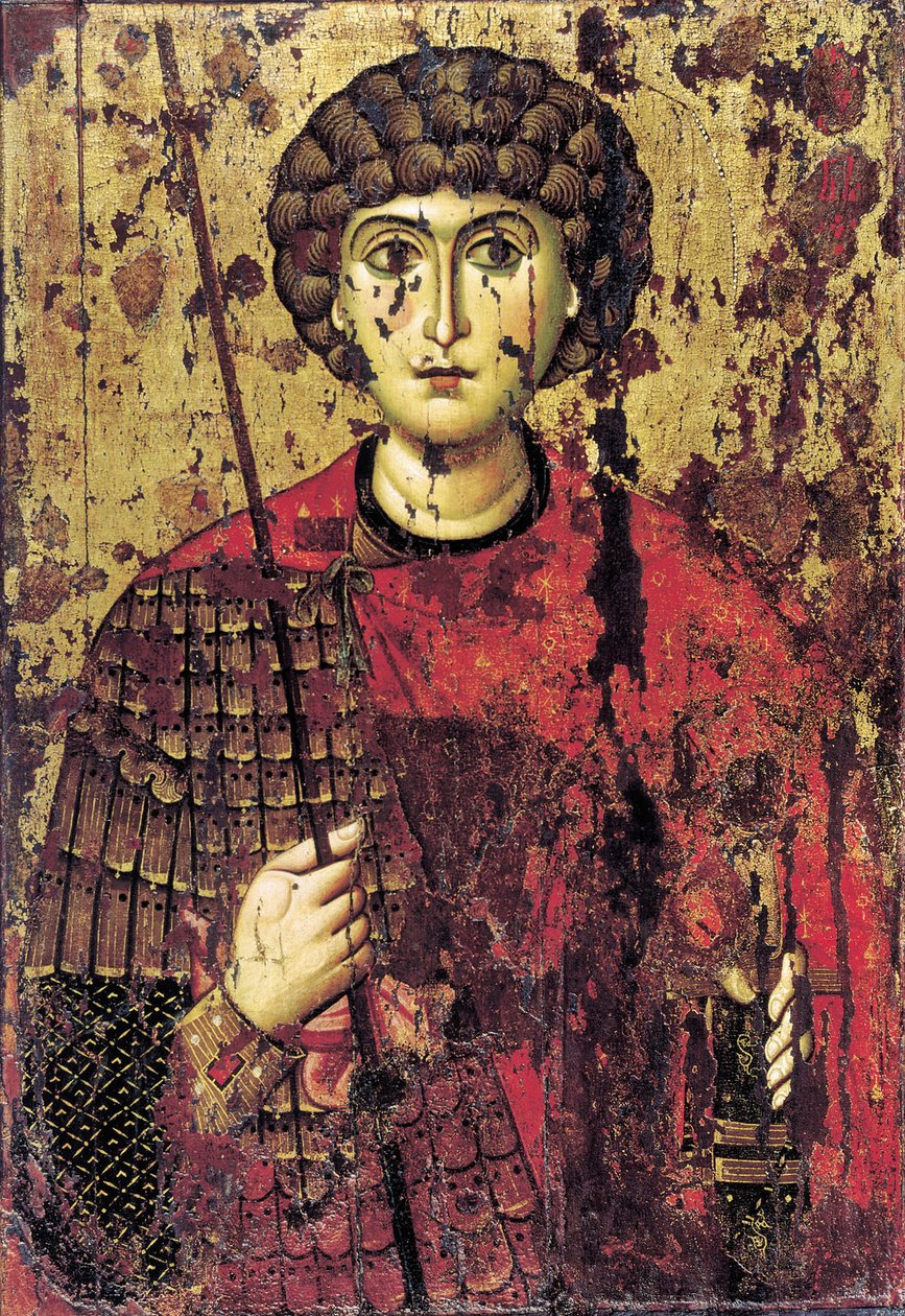 Sint Joris, 12e eeuw door Anonymous Russian icon painter