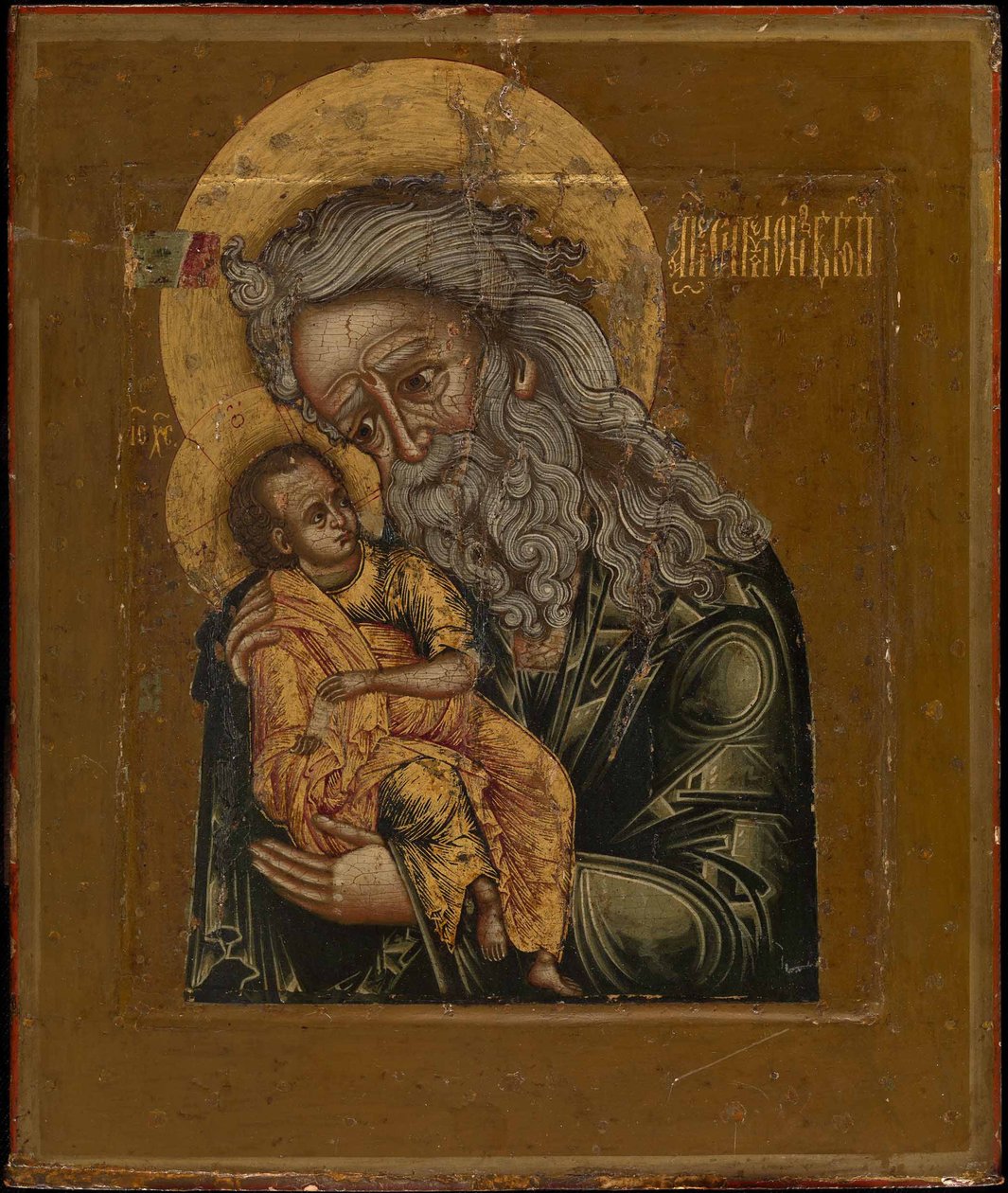 Simeon de God-Ontvanger, 1800 door Anonymous Russian icon painter