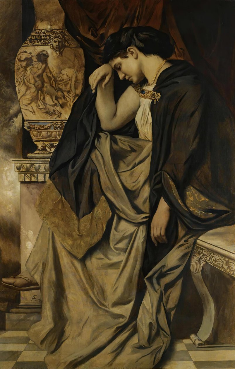 Duits: Medea an der Urne door Anselm Feuerbach