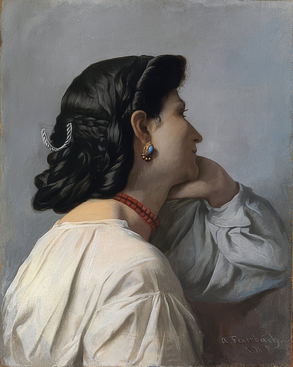 Iphigenie (studiehoofd) door Anselm Feuerbach
