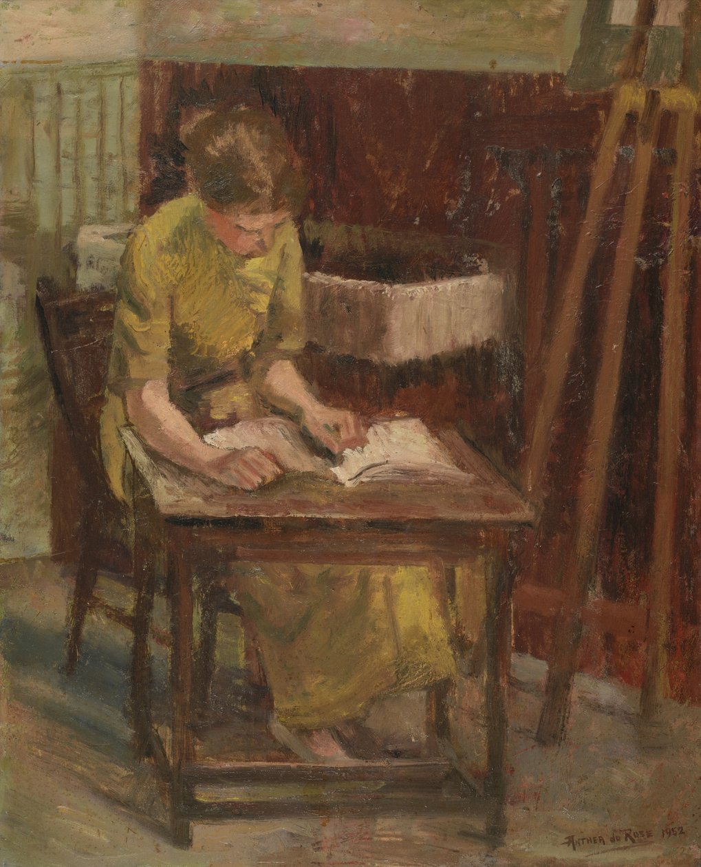 Meisje lezend (I) door Anthea Durose