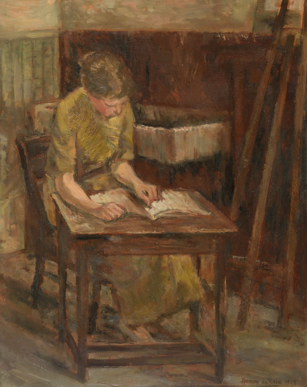 Meisje lezend (II) door Anthea Durose