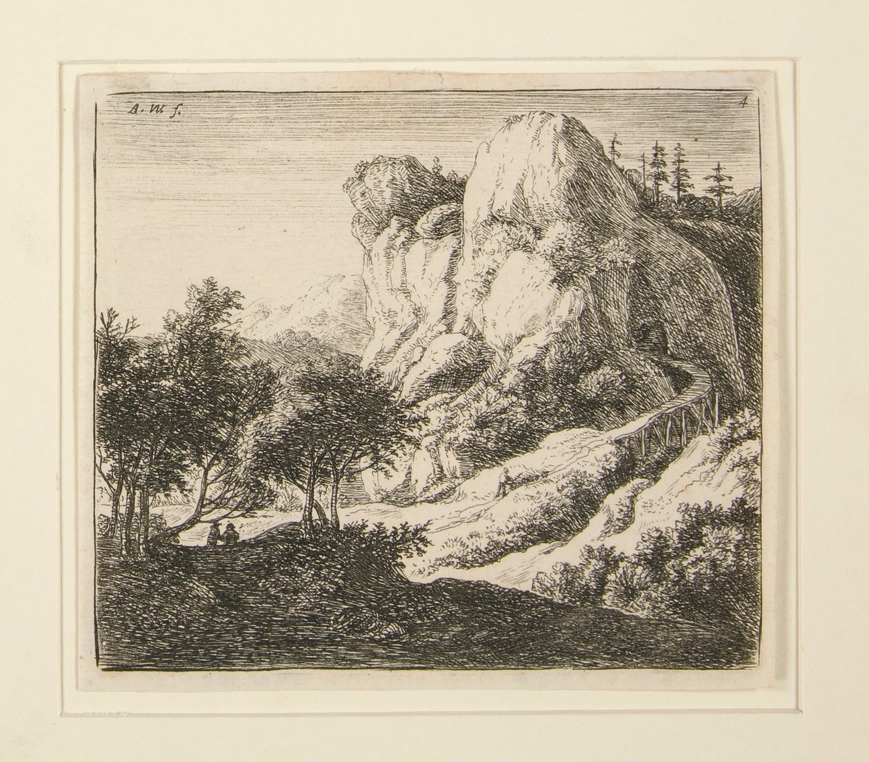 4 landschappen door Anthonie Waterloo