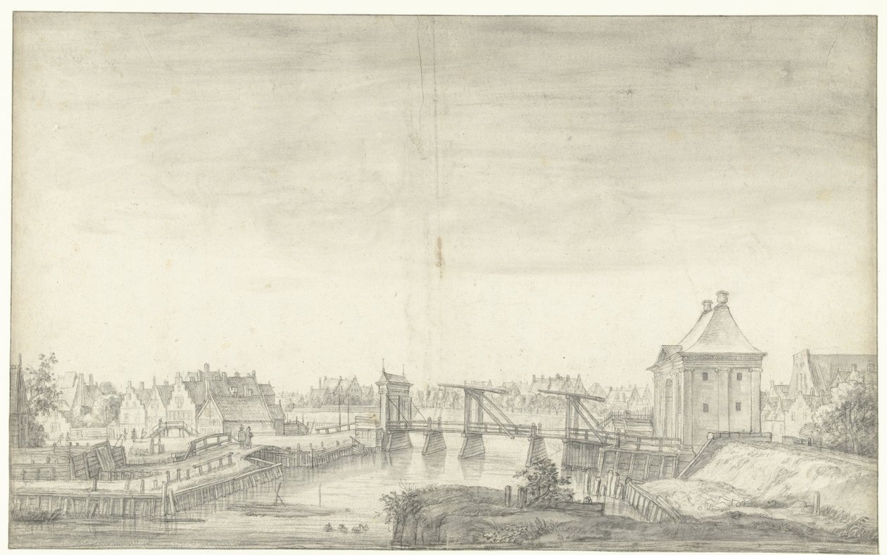 Derde Heiligewegspoort te Amsterdam door Anthonie Waterloo